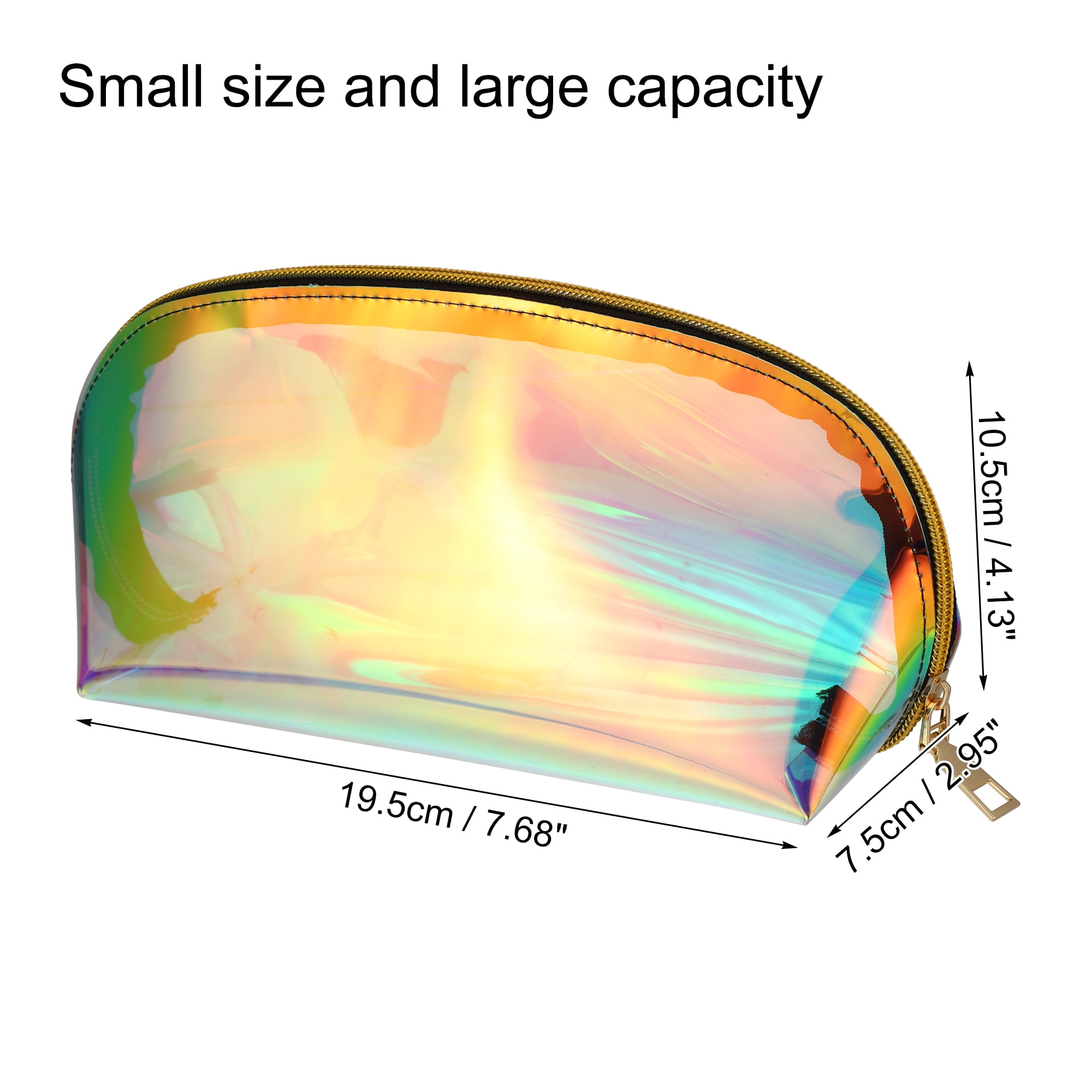 Unique Bargains Travel Toiletry Bag Makeup Bag Toiletry Organizer TPU Multicolor S Size