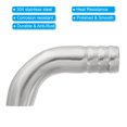 thumbnail image 3 of Uxcell 5/8in Sanitary Hose Barb Fitting, 90 Degree Elbow Hose Barb Pipe Fitting Single End Hose Barbed 304 Stainless Steel for Brewery Winery Food, 3 of 6