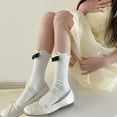 thumbnail image 4 of Milue Spring Summer Sock Ballet Y2k Flash Sweet Bows Cotton Foot Wear Solid Sock, 4 of 21