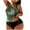#0504-Green, variant on Women Plus Size Printed Two Piece Tankini Set Wireless Padded Loose Drawstring Modest Bathing Suit for Beach Vacation Pool Party Summer Wear