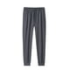 thumbnail image 1 of Pantalones largos de verano para hombre, de color liso, con bolsillos y cordón., 1 of 2