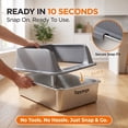 thumbnail image 6 of Topyangs Stainless Steel Litter Box, XL Metal Cat Litter Box for Big Cats, Gray, 6 of 14