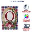 thumbnail image 5 of America Forever Monogram O Garden Flag, 12.5 x 18 inch Double Sided, Letter O with Roses, Floral Initial Flag, Plaid Background, Personalized Yard Decor, 5 of 5