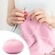thumbnail image 1 of Bufanda de lana de color rosa claro, tejida a mano, chal, abrigo, 1 of 5
