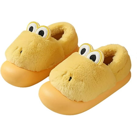 

PIKADINGNIS Unisex Crocodile Slippers Non-Slip Cozy Plush Lined House Slippers Winter Slip-On Slippers for Indoor&Outdoor