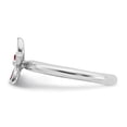 thumbnail image 3 of Bague Fleur en Argent Sterling Stackable Expressions Grenat Taille 6, 3 of 3