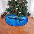 thumbnail image 2 of FMSHPON Blue Whale Underwater Ocean Xmas Christmas Tree Skirt Stand Mat for Holiday Party Decoration Indoor Outdoor 36 inches, 2 of 3
