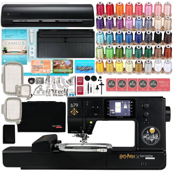 Bernette B79 Harry Potter Sewing & Embroidery Machine with Silhouette Cameo 5α Alpha