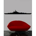 thumbnail image 2 of Wallhogs Haynes Battleship I Silhouette Cutout Wall Decal, 2 of 2