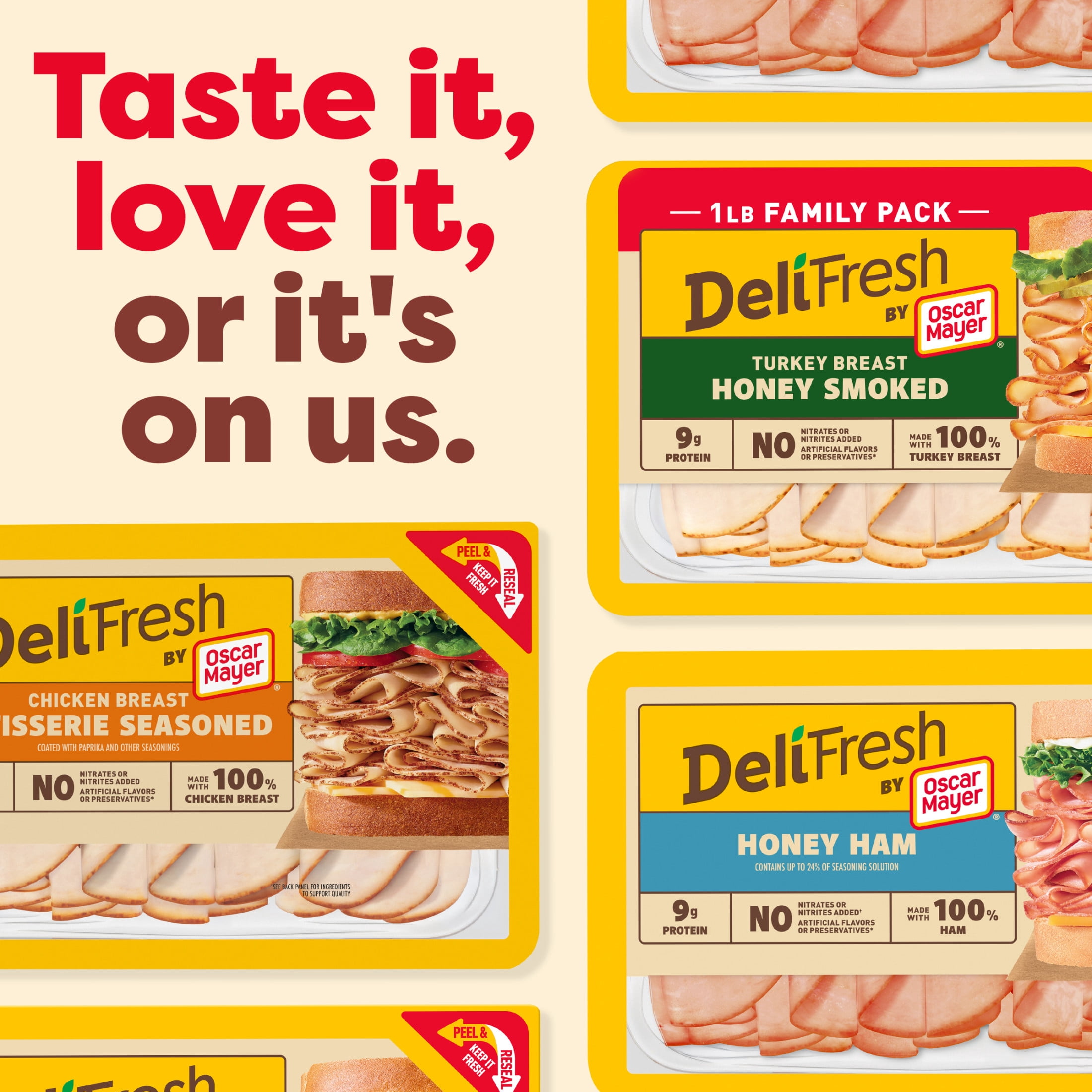 Oscar Mayer Deli Fresh Honey Smoked Turkey Breast Sliced Deli Meat, for Sandwiches and Easy Lunches, Made With 100% Turkey Breast, No Artificial Preservatives, 16 oz