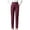 Claret, variant on Women's Lightweight Puffer Pants Cotton Quilted Casual Solid High Waist Keep Warm Full Length Pants Claret