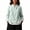 Green, variant on Women Chinese Frog Button Embroidered Blouse, Mandarin Collar Long Sleeve Layered Hem Linen Blend Loose Casual Shirt