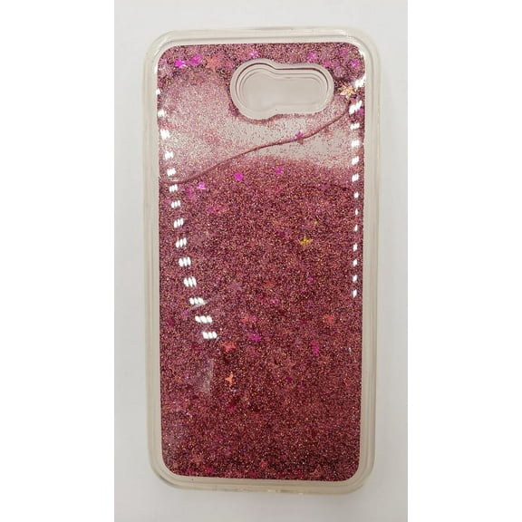 GSA Liquid Glitter Candy Rose Pink Case For Samsung Galaxy J3 (2017), J327, Emerge, Prime