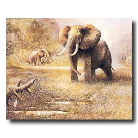 African Elephant Safari Wall Picture Art Print (Best Safari In Africa)