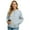 Abstract Daisy Blue, variant on Women's Bomber Jackets Lightweight Zip Up Jacket Casual Vasity Jacket Coat Outerwear Windbreaker with Pockets, Abstract Bohemian Mandala, Medium