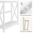 thumbnail image 6 of Yaheetech 2-Tier X-Design Console Table Sofa Side End Table for Entryway Living Room, White, 6 of 7