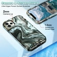 thumbnail image 4 of CASEFIV for iPhone 11 Pro Max Case 6.5 inch,Marble Pattern Shockproof Full Body Protective Women Girls Cover, Golden Sands/Black, 4 of 8