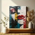 thumbnail image 6 of Abstract Red Lips Canvas Wall Art，Suitable for Living Room， Bedroom， Bathroom， Office， and Hallway Decoration., 6 of 8