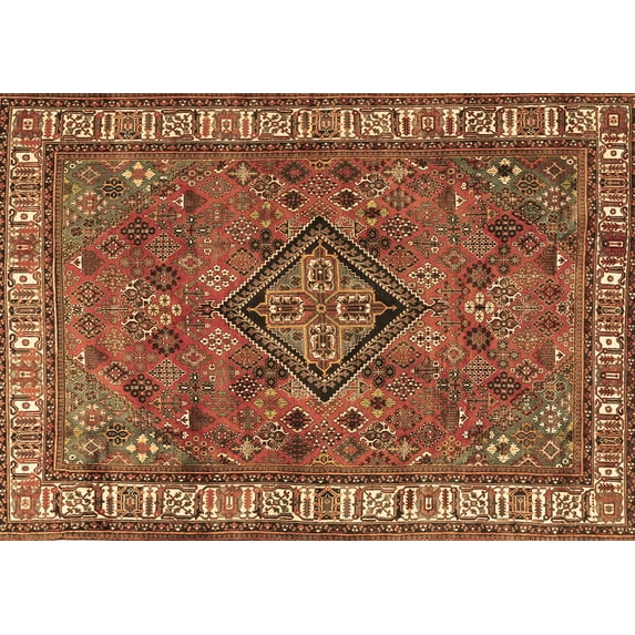 Ahgly Company Indoor Rectangle Persian Brown Traditional Area Rugs, 4' x 6'