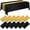 Black, Gold, variant on 12 Pcs Black and Gold Disposable Plastic Tablecloths and Satin Table Runner Set, 54 x 108 Inch Tablecloth, 12 x 108 Inch Table Runners for Wedding Baby Shower Birthday Party