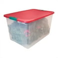 thumbnail image 6 of Open Box Homz 64 Qt Latch Clear Plastic Storage Container Bin w/ Red Lid, 2 Pk, 6 of 9