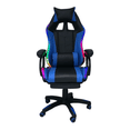 thumbnail image 2 of Silla Gamer Led RGB Ergonomica con Masajeador, descansa pies, reclinable y cabecera Azul con Negro, 2 of 9