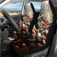 thumbnail image 2 of HUIACONG Car Interior Accessory Kit, with Steering Wheel Cover Car Headrest Pillow Cases Car Headrest Covers, 14 Pack Deer American Flag Car Interior Set, 2 of 7