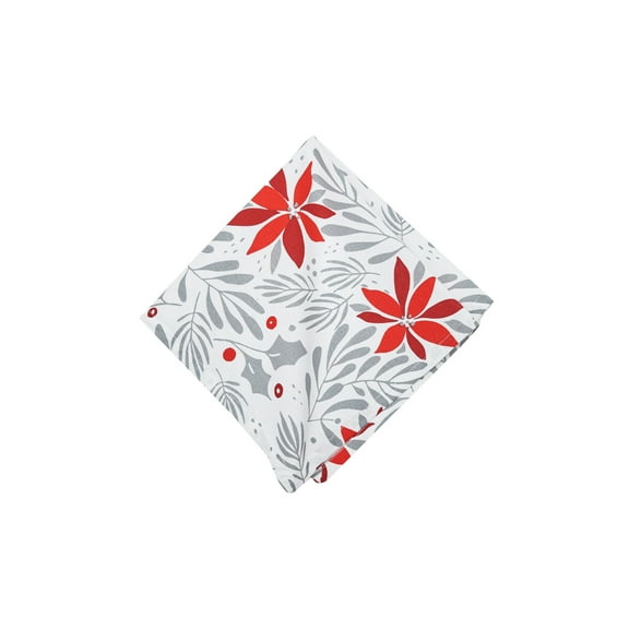 Poinsettia Christmas Printed Christmas Winter Napkin