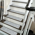 thumbnail image 1 of SussexHome Hudson Design 9" X 28" Stair Treads - 70 % Cotton Anti-Slip Carpet Strips for Indoor Stairs-Easy to Install Stair Treads with Double Adhesive Tape-Safe, Extra-Grip, 13-Pack-Gray, 1 of 9