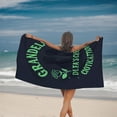 thumbnail image 2 of Romantic Silhouette Beach Towel - Dark Background with Floral Roses Perfect for Pool Travel and Bath Use - Grandeur Design, 2 of 6