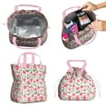 thumbnail image 2 of Pioneer Flower Drawstring Lunch Bag Women - Drawstring Lunch Bag Insulated for Work Office - Stain-Resistant Large Lunchbags for Women with Multi-Pockets, 2 of 6