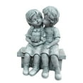thumbnail image 1 of Statue s'Embrassant Jardin Garçon Fille Couple Décor Sculpture Extérieure Statues de Récolte Figurine Fée Enfants Figurines en Résine, 1 of 6