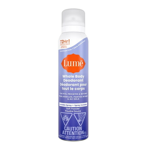 Lume Whole Body Women’s Deodorant - Spray - Aluminum Free - Soft Powder - 3.6oz