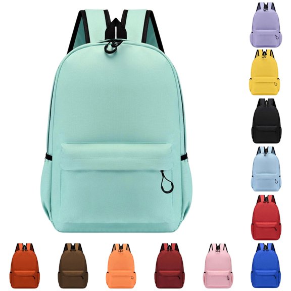 Playtopia Multi-Size Casual Backpack Oxford Cloth Lightweight Daypack for Travel Campus 1pc 13 Colors S M L