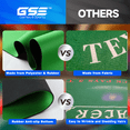 thumbnail image 4 of GSE Games & Sports Expert 70"x35" Professional Casino Poker Tabletop Layout Mat with Carrying Bag, Non-Slip Rubber Poker Felt, 4 of 8