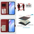 thumbnail image 6 of for Google Pixel 8 Pro Flip Wallet Case, Classic Card Slots RFID Blocking Premium PU Leather Magnetic Clasp Kickstand Shockproof Drop Protective Men Women Rugged Wallet Phone Cover, Red, 6 of 9