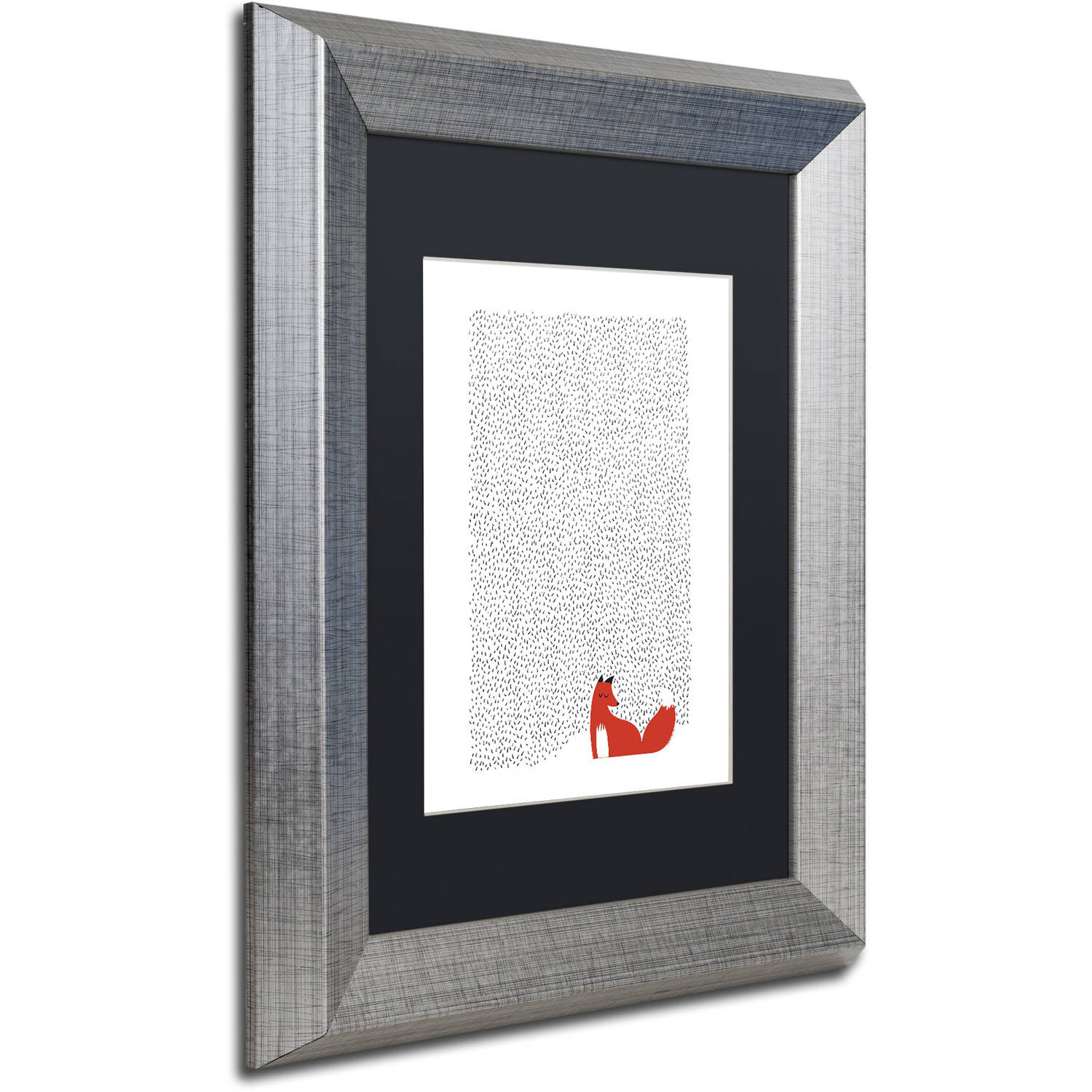 Trademark Fine Art 'Black Grass' Canvas Art by Robert Farkas, Black Matte, Silver Frame