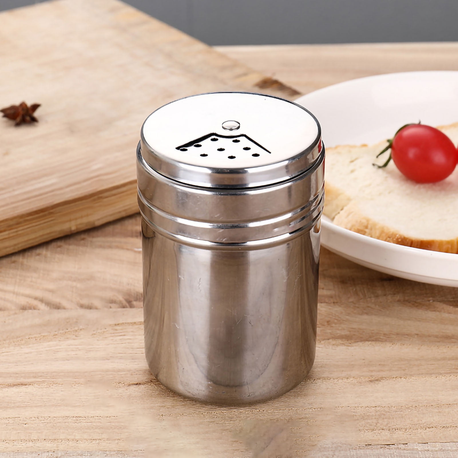 Stainless Steel Spice Jars 410 Stainless Steel Uniform Dispensing Thickened Bottom Spice Jars for Salt Sugar Spice
