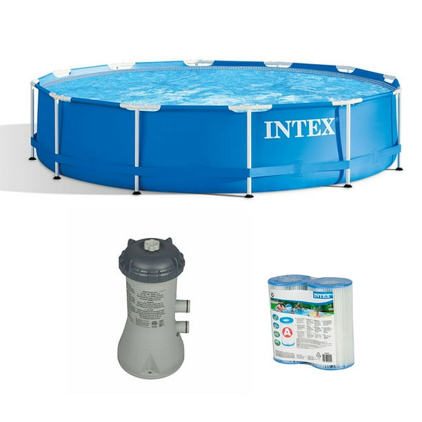 Intex 12' x 30" Above Ground Pool w/ Filter Pump System & Filter