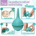 thumbnail image 2 of BoogieBulb Baby Nasal Aspirator and Booger Sucker- BPA Free & Hospital Grade Nose Cleaner -3 oz Green Bulb Syringe-Perfect Nose Sucker for Toddlers & Adults- Cleanable & Reusable Ear Sy, 2 of 3