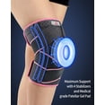 thumbnail image 3 of Rodillera ajustable ABYON para hombre y mujer: Máximo soporte con estabilizadores laterales dobles y correas de compresión cruzadas para desgarro de menisco, ligamento cruzado anterior (LCA), ligament, 3 of 5