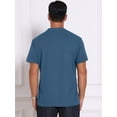 thumbnail image 3 of DARING DIVA Men's Henley Breathable Short Sleeve Button Down T-Shirt S Dark Blue, 3 of 7