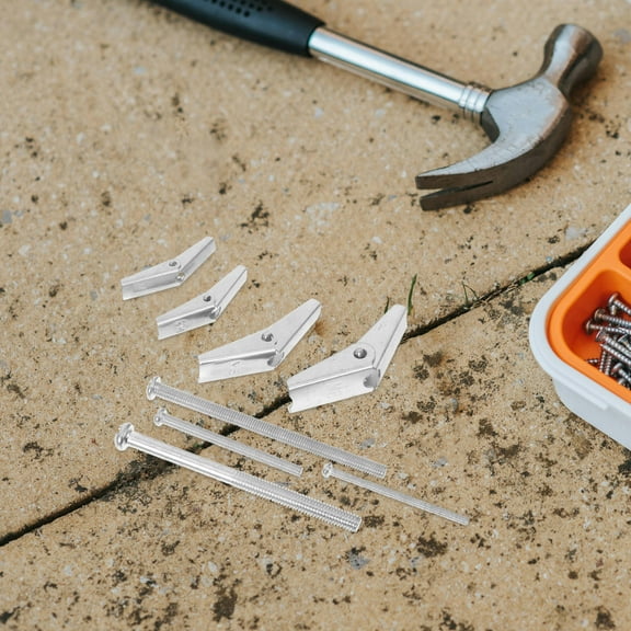 MLINS 32pcs Assorted Toggle Bolts Wing Nut Kit Heavy Duty Drywall Anchors Screws for Hanging Heavy Items