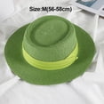 thumbnail image 2 of Sombrero de 56-58cm de circunferencia para mujer, Sombrero de Paja de verano, correas, sombrero de copa, sombrilla, sombrero para el sol, 2 of 5