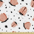 thumbnail image 1 of Insect Fabric by the Yard Upholstery, Pastel Cartoon Ladybirds and Butterflies with Heart and Star Shapes, Decorative Fabric for DIY and Home Accents, 5 Yards, Coral Charcoal Grey White by Ambesonne, 1 of 4