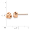 thumbnail image 6 of Diamond2Deal 10K Rose Gold Polished Knot Post Stud Earrings for Women (L- 0.24 inch, W- 0.26 inch), 6 of 6