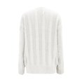 thumbnail image 5 of Nooxsoe Women's Knit Cardigan Sweater Fall Winter Clothing Knitwear Sweater Coat Knit Outerwear Cardigan Casual Cardigan Winter Warm Fall Winter Knit Cardigan Women Sweaters White L, 5 of 5