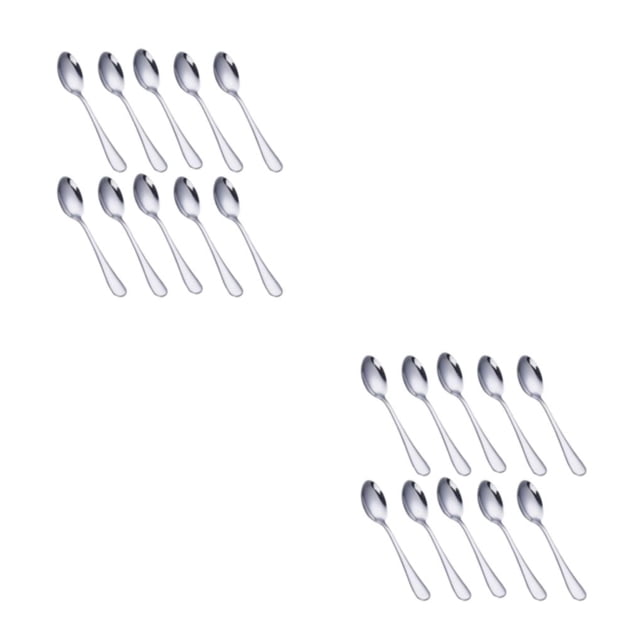 Toystoory Cuchara de acero inoxidable para adultos y niños, cuchara para helado de leche para el hogar, 10 Uds. Type1 NO1