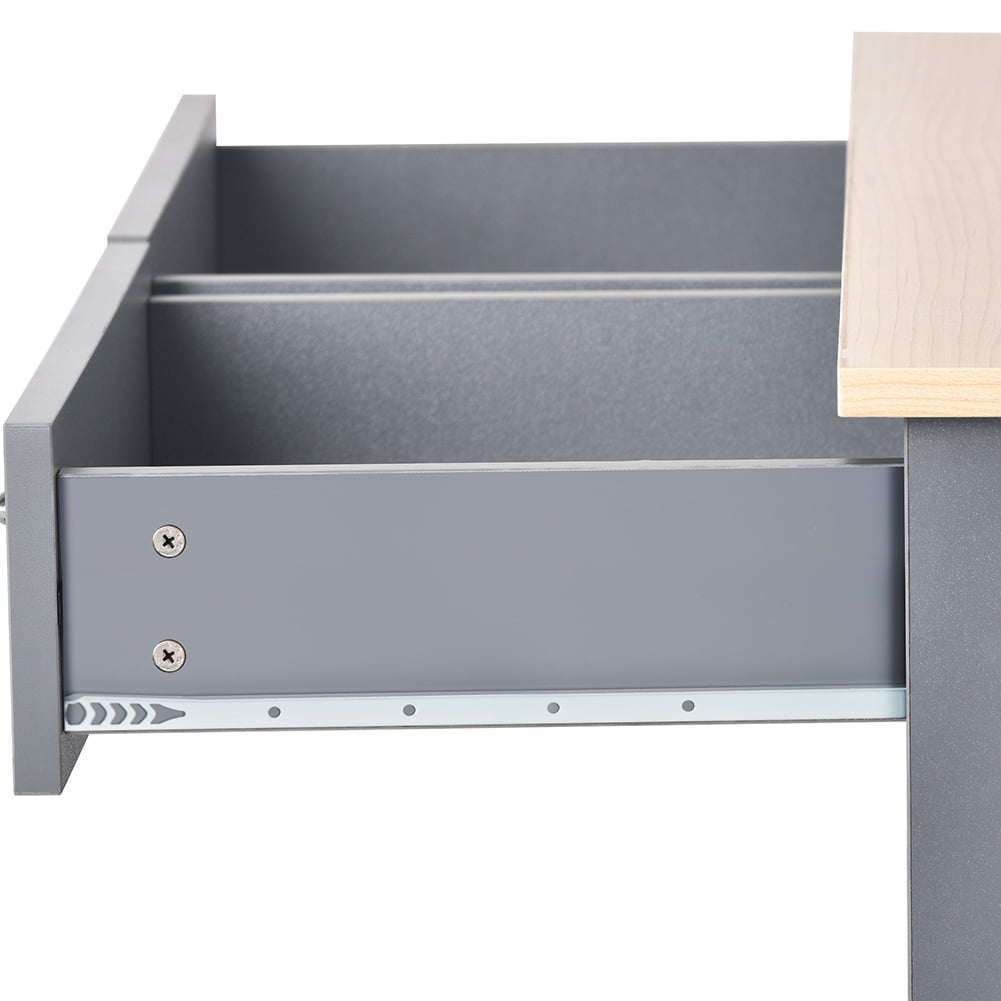 Kadyn Kitchen Island Cart, Kitchen Cart with Two Storage Cabinets and Four Locking Wheels, Kitchen Cart Cabinet with Wine Rack and Two Drawers, Gray Blue Kadyn Kitchen Island Cart, Kitchen Cart with Two Storage Cabinets and Four Locking Wheels, Kitchen Cart Cabinet with Wine Rack and Two Drawers, Gray Blue
