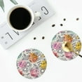 thumbnail image 5 of Balery 6 Pcs Skull And Flowersleather Coasters Set, Drink Table Cup Coasters For Living Room Kitchen Coffee Decor, 5 of 9